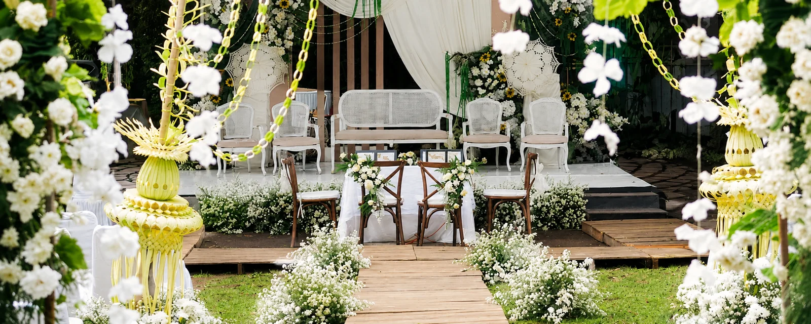 Pasangan pengantin di Nana Heritage Garden